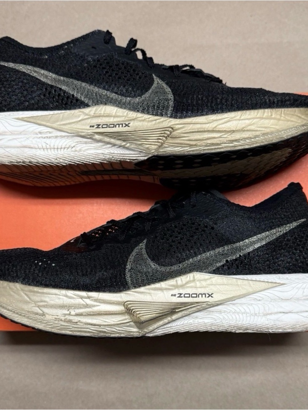 Size 14 - Nike ZoomX VaporFly Next% 3 Black Metallic Gold Grain!
